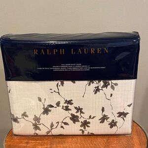 Ralph Lauren Black and White Floral Duvet Cover